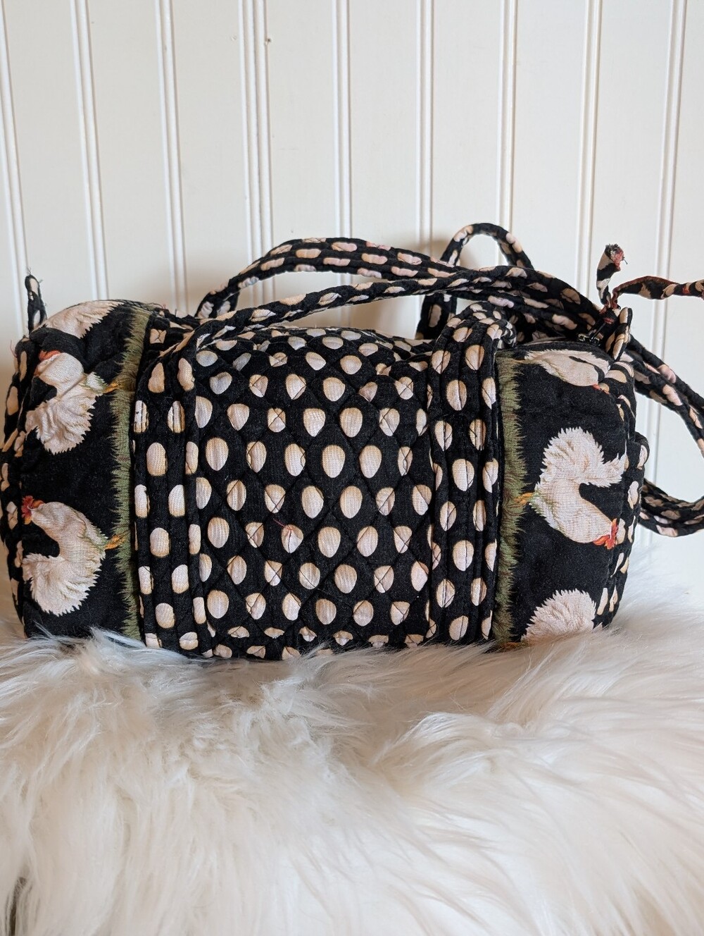 Vintage Vera Bradley Small Duffle Chanticleer Chicken